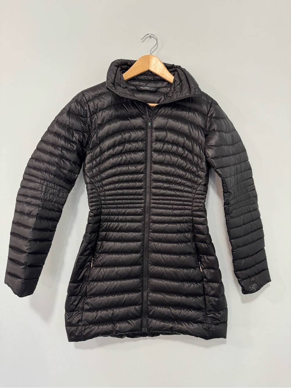 Arc'teryx Women's Black Long Quilted Packable Puffer Jacket
